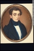 Original title:  Painting, miniature Portrait of Louis Flavian Berthelot, ca. 1834 Guiseppe Fassio About 1834, 19th century 6.5 x 5.3 cm M22346 © McCord Museum Keywords:  male (26812) , Painting (2229) , painting (2226) , portrait (53878)