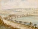 Titre original&nbsp;:  Covered Bridge over the Avon River, Windsor, Nova Scotia
Date 1850 circa 
Artist: Susanna Lucy Anne Haliburton (Weldon)