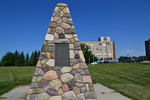 Original title:    Description English: A cairn located on the St.Mary's University College campus dedicated to Father Albert Lacombe. Date 31 July 2012 Source Own work Author Emerald22

