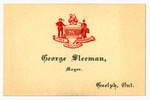 Original title:  George Sleeman Sr.'s business card as Mayor of Guelph