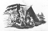 Titre original&nbsp;:  Bringing Home the Deer
by Nicolas Point, S.J., c. 1840
De Smetiana Collection, Midwest Jesuit Archives, St. Louis, Missouri, IX-C9-59