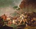 Original title:    Description English: Death of Captain James Cook, oil on canvas by George Carter, 1783, Bernice P. Bishop Museum Date 1783(1783) Source Bernice P. Bishop Museum Author George Carter

