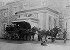 Original title:  "Boat carriage", with Governor Sir John Glover and Lady Glover in front seat, Government House. 
