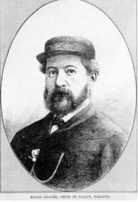 Original title:  Major Draper, Chief of Police, Toronto. This image is from the Canadian Illustrated News, 1869-1883, held in the Library and Archives Canada.